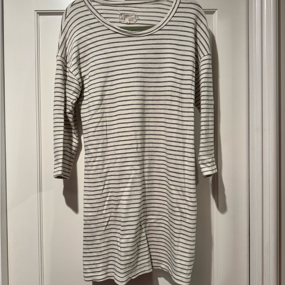 Current/Elliott Black and White Striped Dress